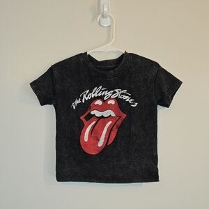 The Rolling Stones Kids Tee - Black with Red Logo LOT-M